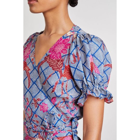 EUC 💗 APIECE APART 100% Silk Chabrol Wrap Top + Feliz Wrap Skirt Set - Picture 4 of 10